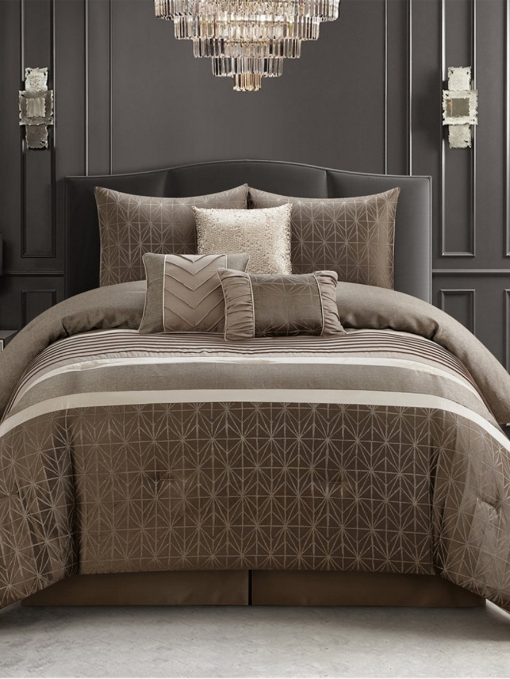 Stratford Park Trinity Geometric 7-Pc. Comforter Set, King